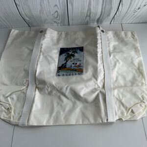 New  Vintage 1990s Crabtree & Evelyn Tote Sun Swiss Care  White 22 x 16